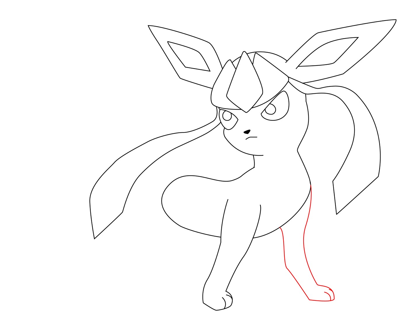 How To Draw Glaceon.