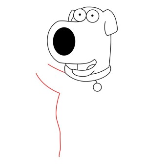 How to draw Brian Griffin step 5