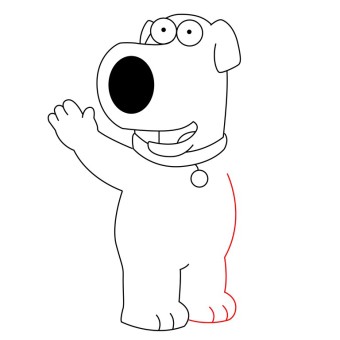 How to draw Brian Griffin step 8