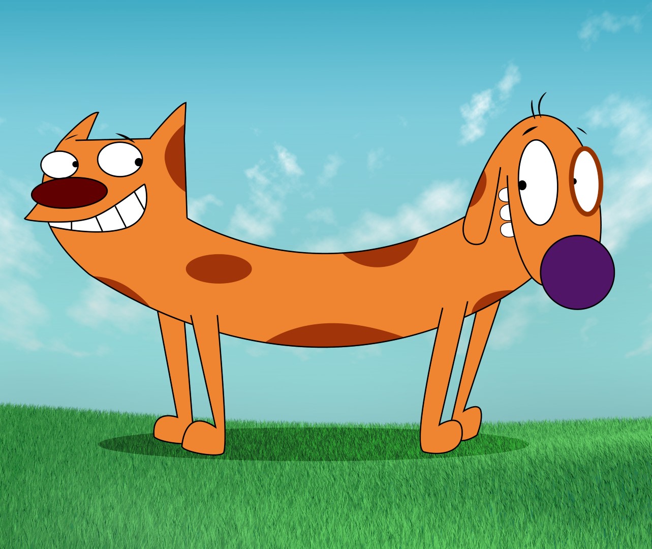 How To Draw CatDog Step By Step - Draw Central