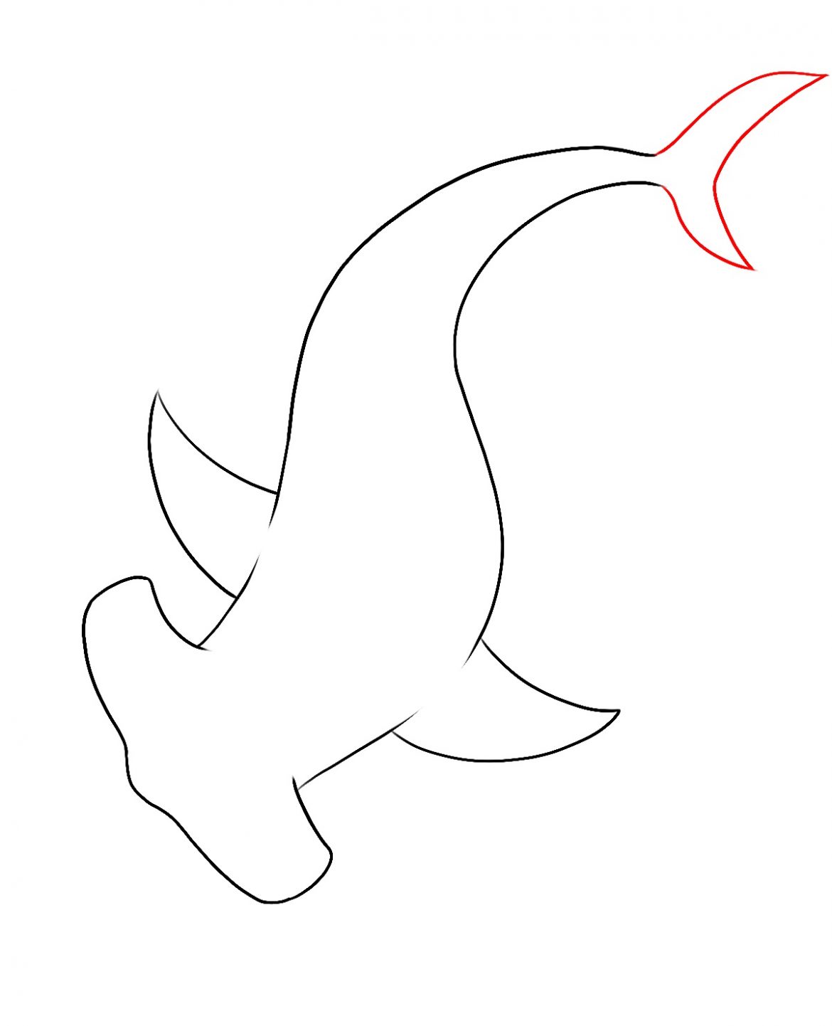 How To Draw A Hammerhead Shark Draw Central