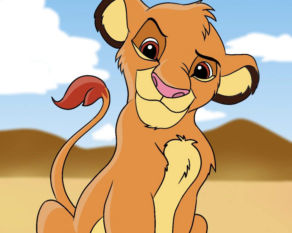 How To Draw Simba From The Lion King - Draw Central