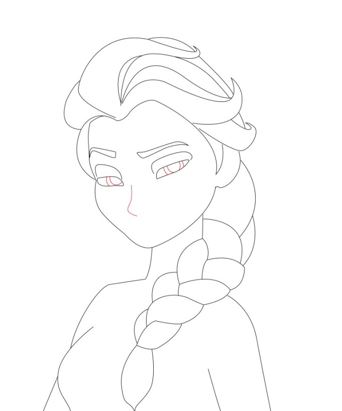 How To Draw Elsa From Frozen Draw Central
