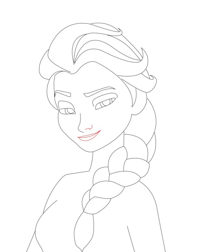 How To Draw Elsa From Frozen Draw Central