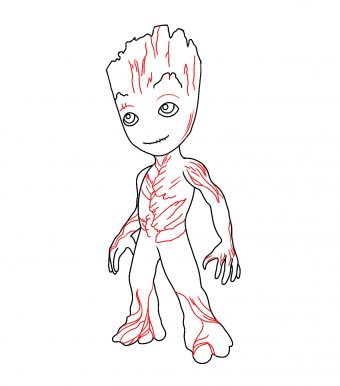 how to draw baby groot draw central