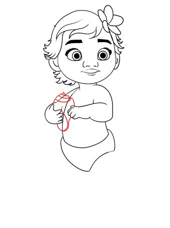 How To Draw Baby Moana From Disney S Moana Draw Central