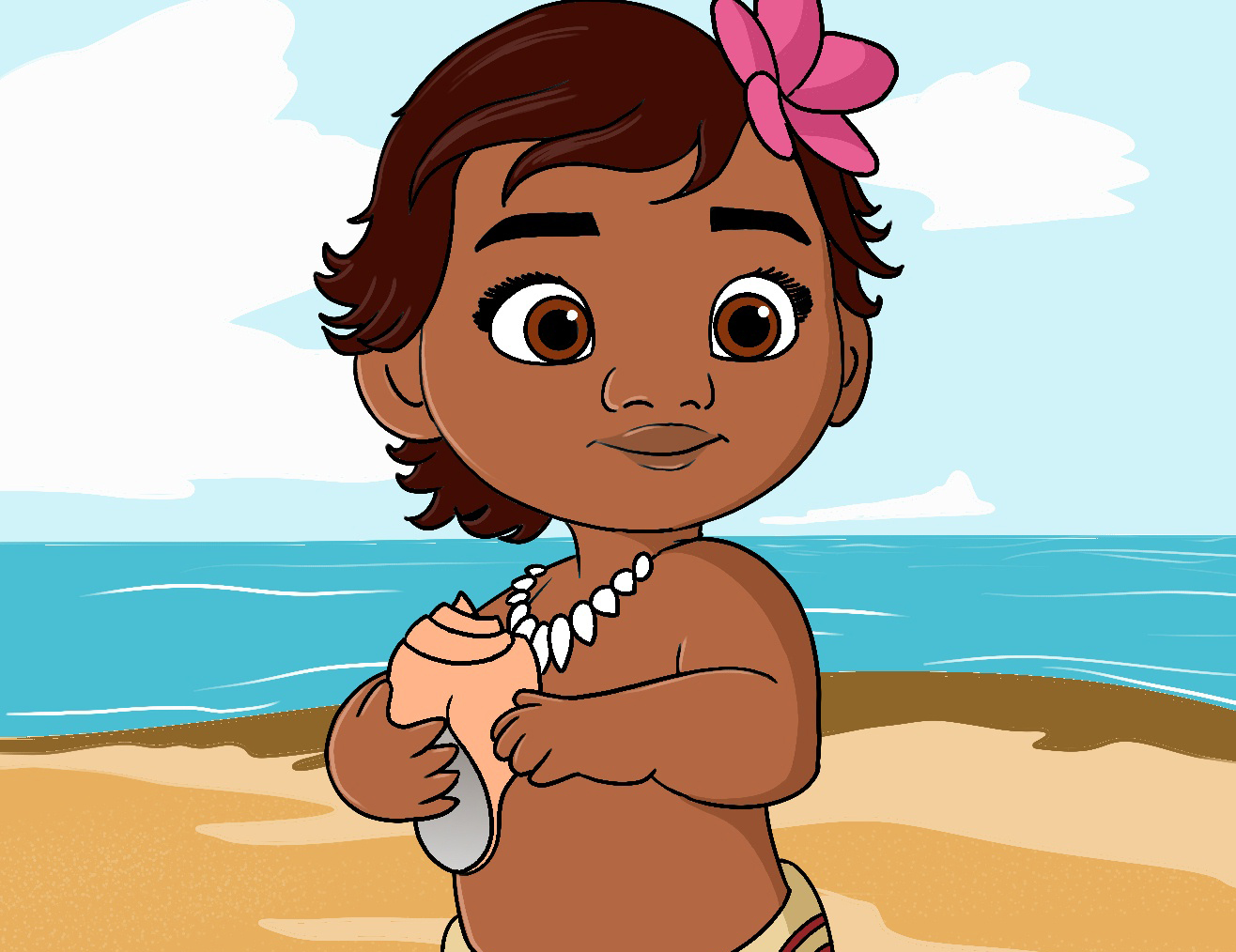 Anime Cute Baby Moana Moana