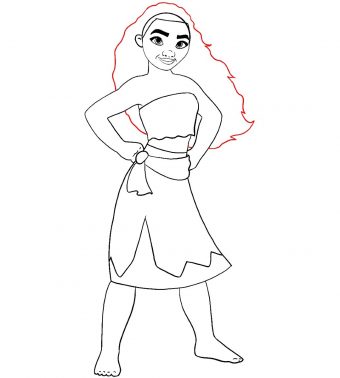 How To Draw Moana Draw Central