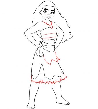 How To Draw Moana Draw Central