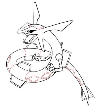 How To Draw Rayquaza Pokemon Draw Central